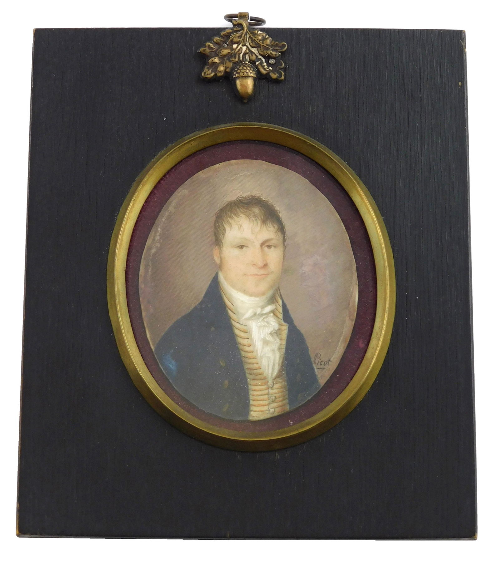 +MINIATURE: Joseph-Pierre Picot de Limoelan de Cloriviere (French/ American, 1768 - 1826) Gentleman (1 of 3)