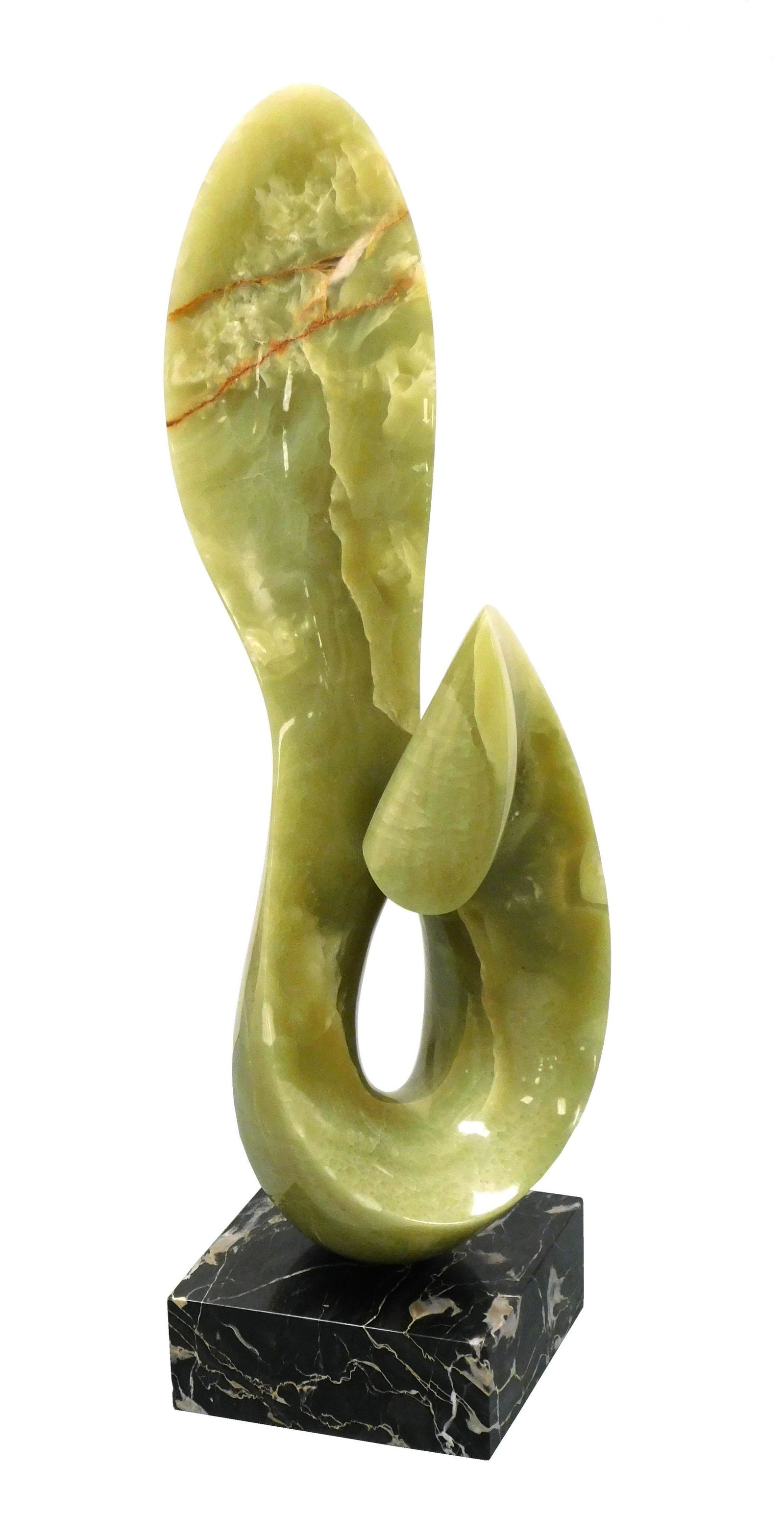 Richard Erdman (American, b. 1952), â€œSonataâ€, green onyx free-form sculpture, dated and signed (1 of 4)