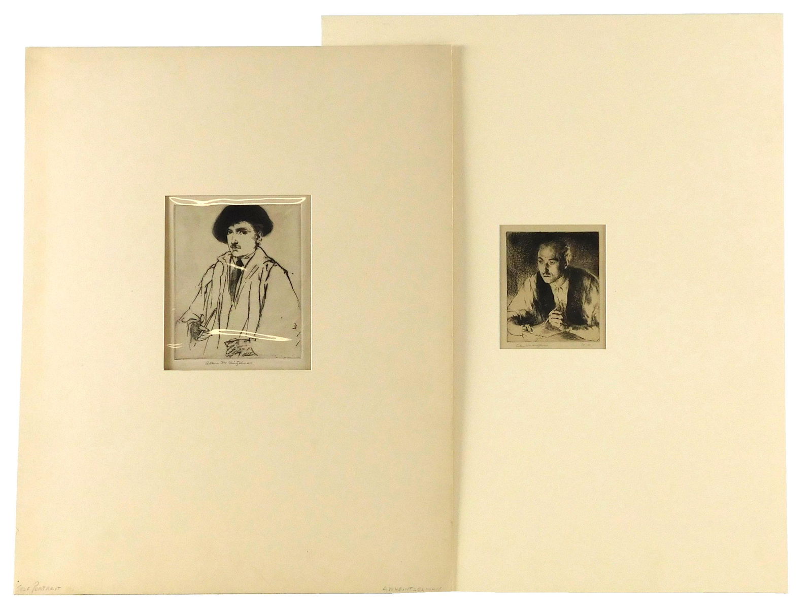 Two etchings by Arthur Heintzelman (American, 1891-1965), including: "Self-Portrait -The Artistâ€, (1 of 8)