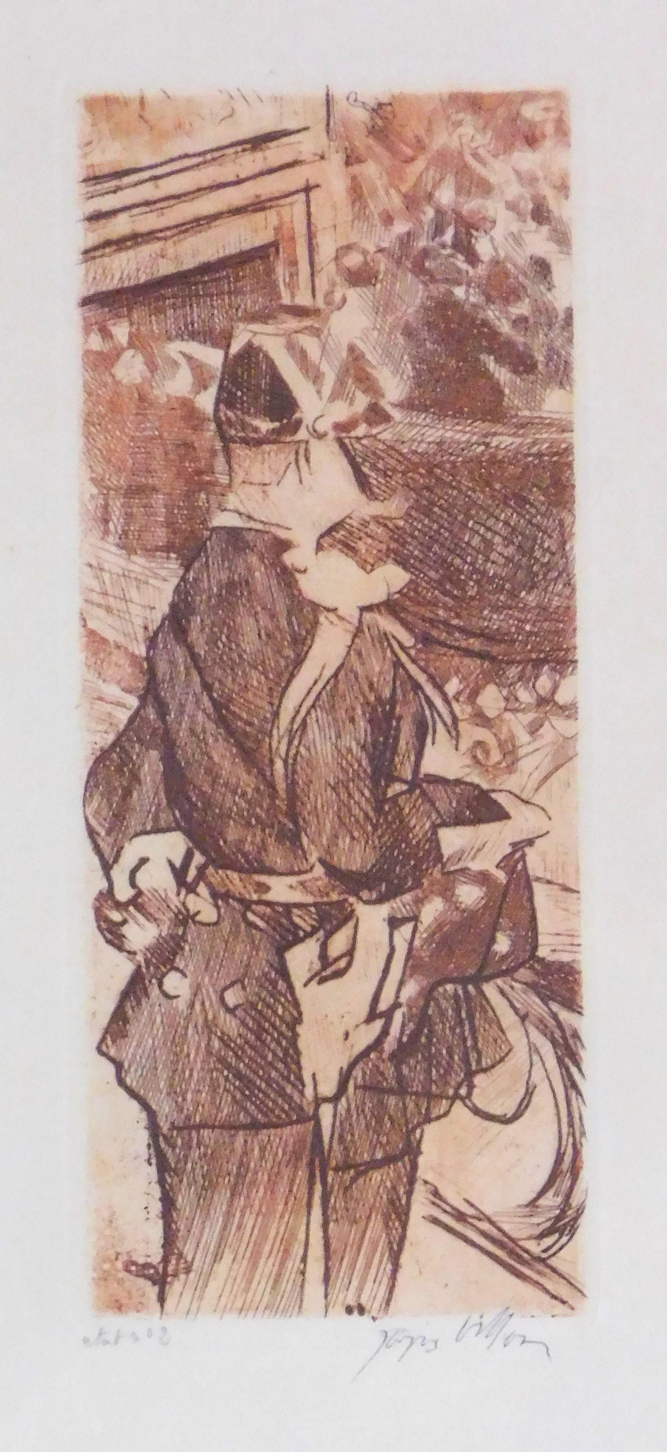 Jacques Villon (French, 1875-1963), "Soldier (Bal du Moulin Rouge)", 1910, oblong composition (1 of 3)