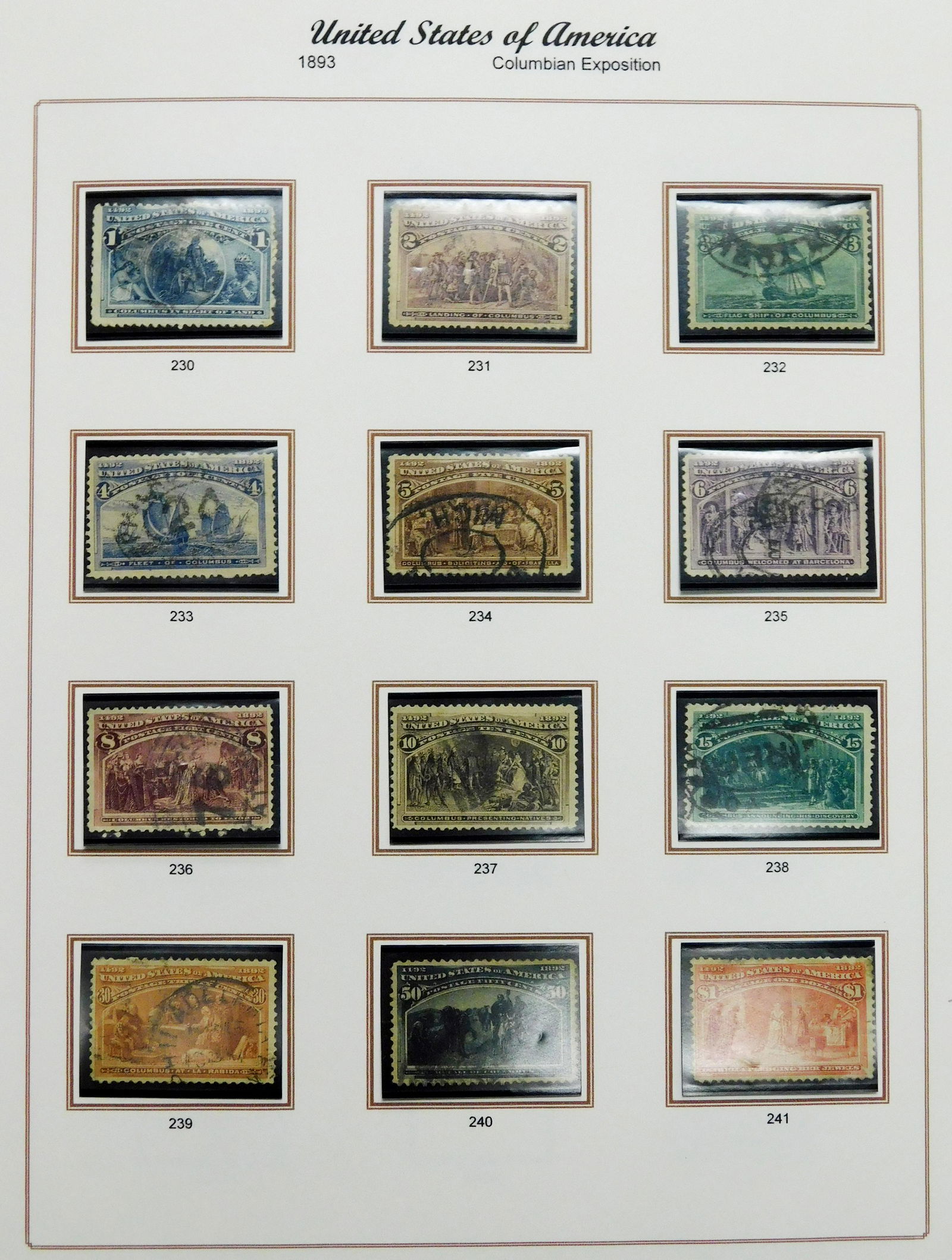 STAMPS- U.S. Collection in created C.K. albums and printed up on one-sided heavy gauge paper: STAMPS- U.S. Collection in created C.K. albums and printed up on one-sided heavy gauge paper using Scott's US Standard Postage Catalogue numbers, the collection is highlighted by C-13 mint, light hing