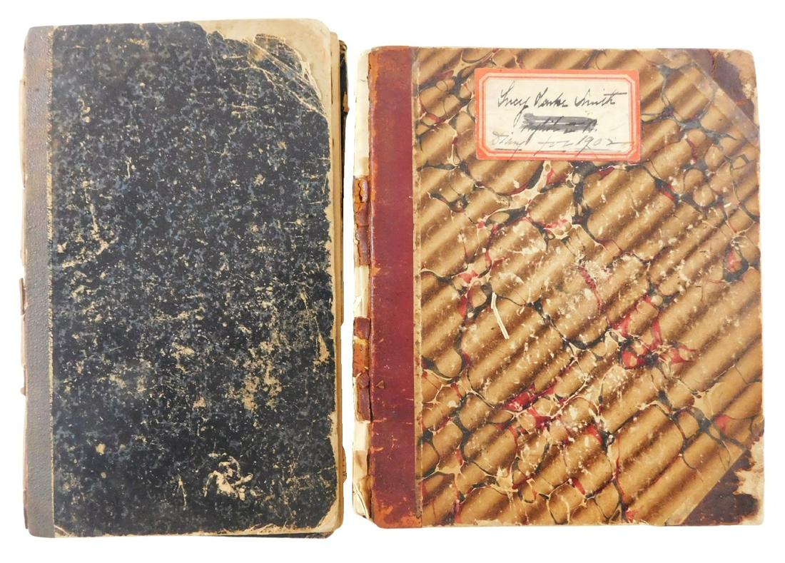 BOOKS: (MANUSCRIPT DIARY) Lucy Clarke Smithâ€™s Diary at Miss. Herseyâ€™s School, Boston, two (1 of 6)