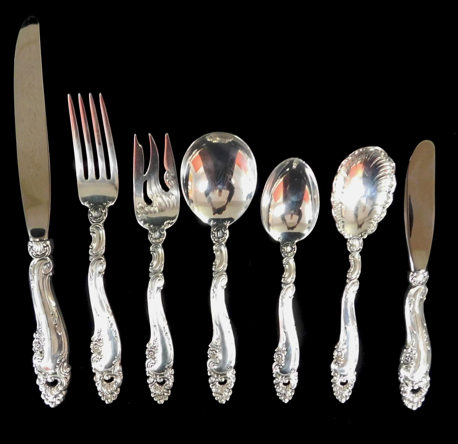 STERLING "Decor" sterling silver flatware by Gorham, American, pat