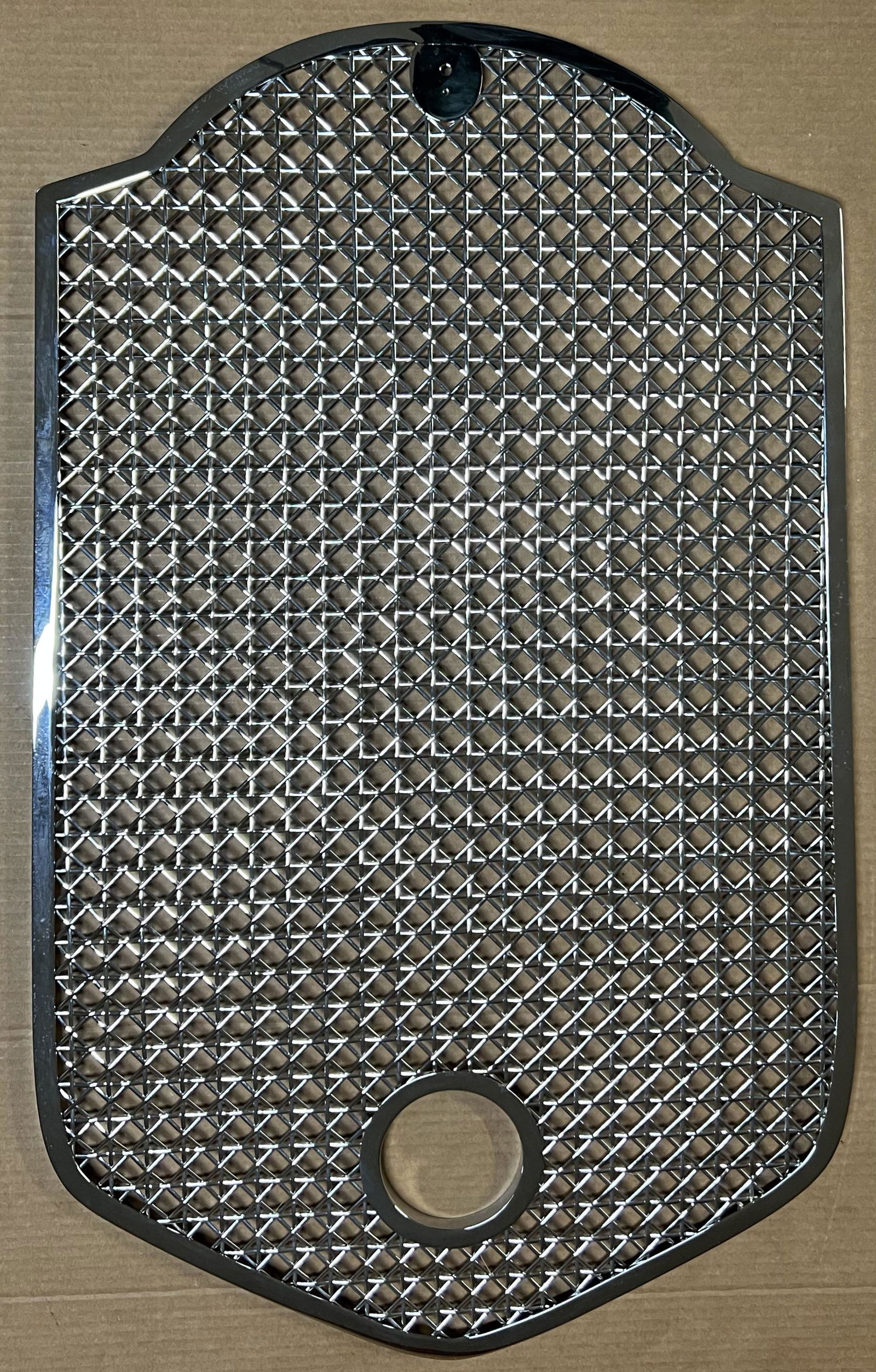 1929-1931 Packard Super Eight stone guard, NOS reproduction in wrapping marked 645, 745, 845, 37 (1 of 3)