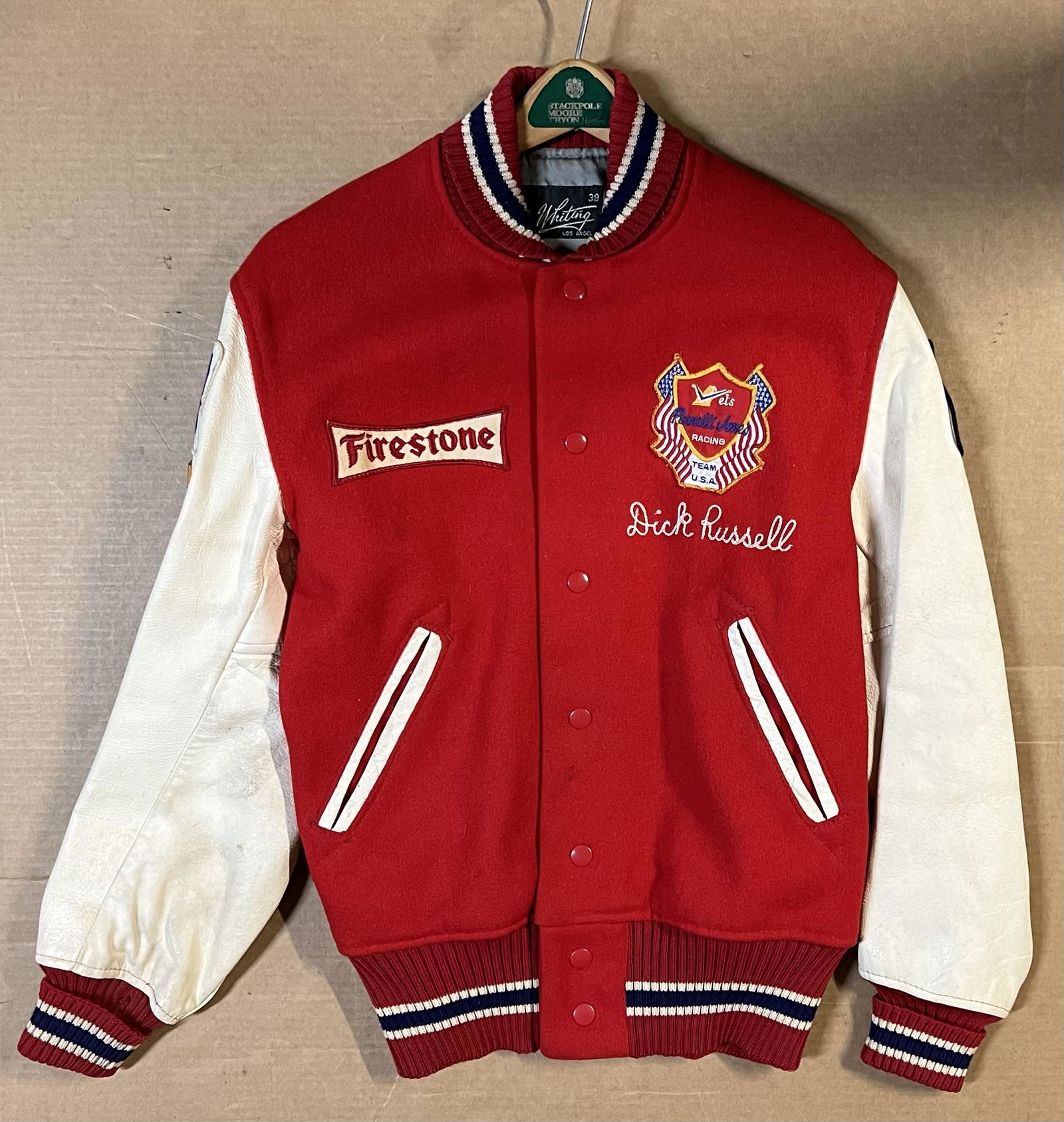 Dick Russell, builder of Big Oly - original team jacket, size 38, he was designer and builder of the (1 of 4)