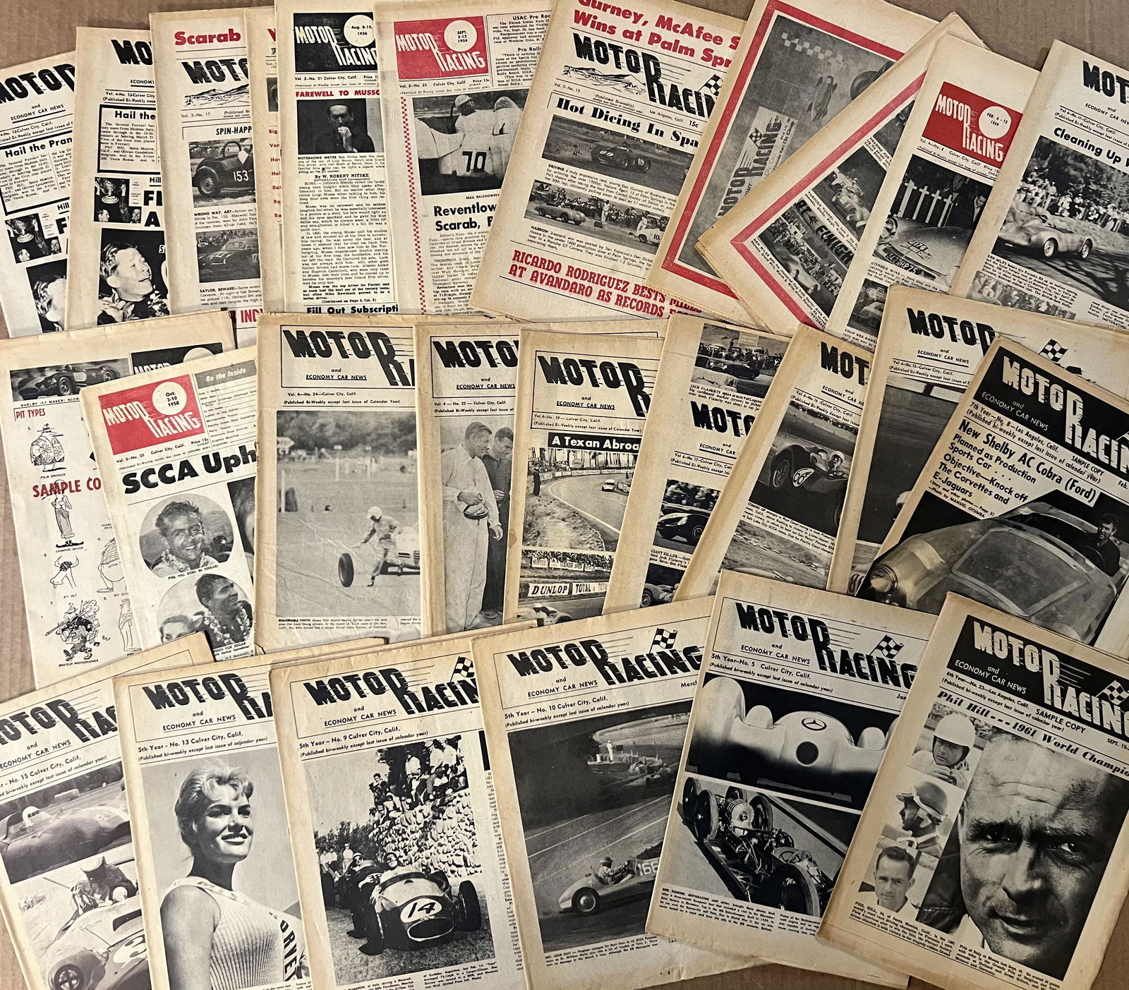 Large selection of CA racing periodicals - 1958-1963 Motor Racing, 1956-1959 CSCC , CA Sports Car (1 of 3)