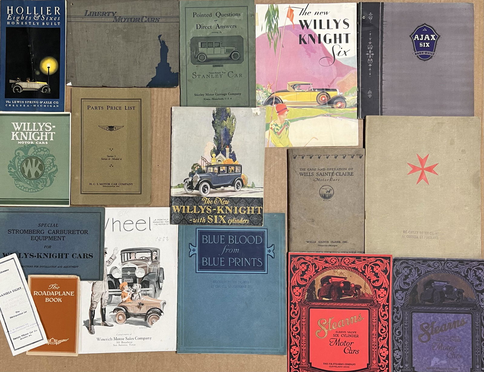 Collection of manuals and brochures from the 1920’s - 1950’s including 1924 Wills Ste Claire V 8 (1 of 2)