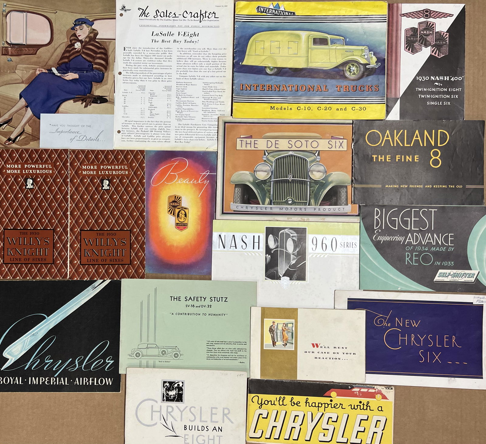 Collection of 1920’s - 1950’s original brochures, 31 total, 17 in good to VG condition, 14 in fair (1 of 3)