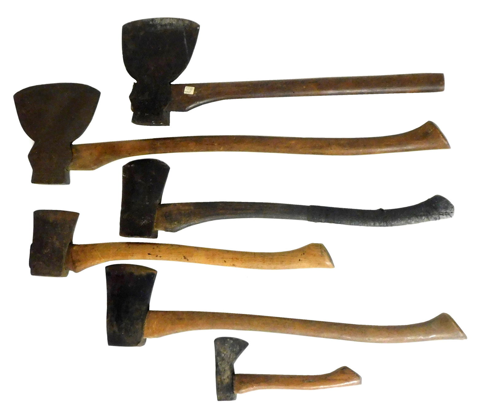 Six Collins Co. Axes, Late 19th/ Early 20th C. Two Broad Axes, One Left, And One Right Offset;