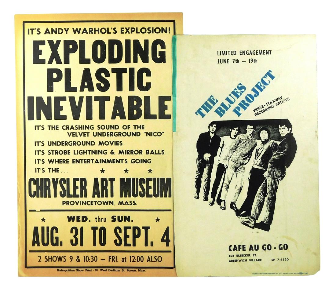POSTER: Andy Warhol "Exploding Plastic Inevitable" Exhibition/ Event poster, c. 1967, Provincetown, (1 of 3)