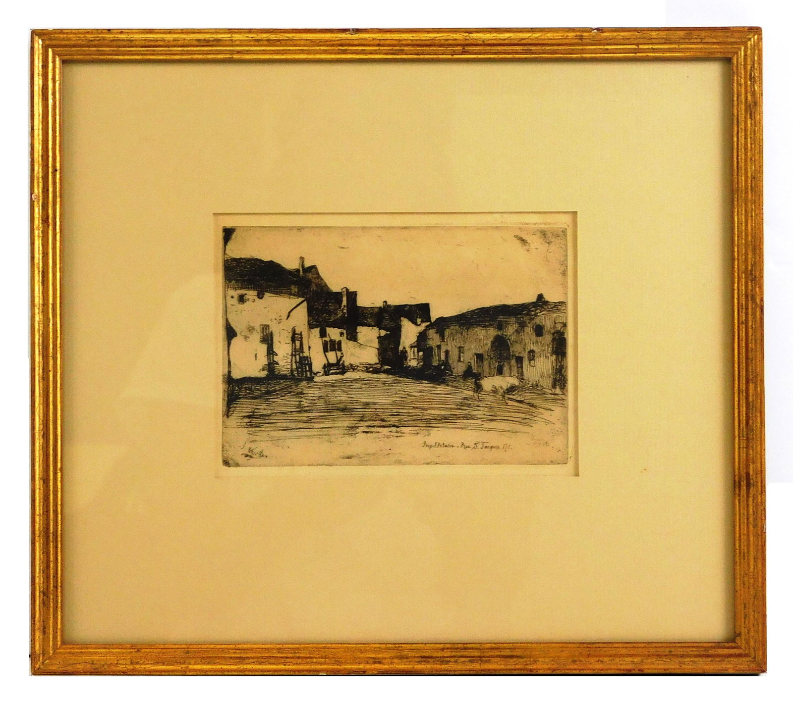 James Abbott McNeill Whistler (American, 1834-1903), "Liverdun", etching, Kennedy 16, depicting a vi (1 of 5)