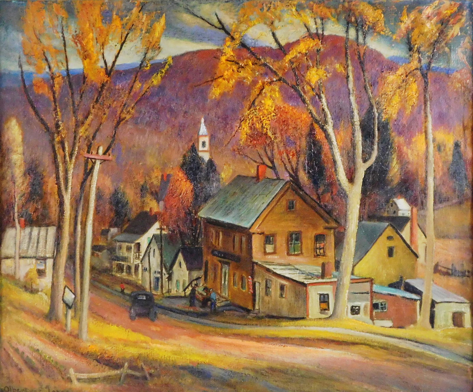 Albertus Eugene Jones (American, 1882 - 1957), "The General Store", 1955, oil on canvas, depicts (1 of 6)