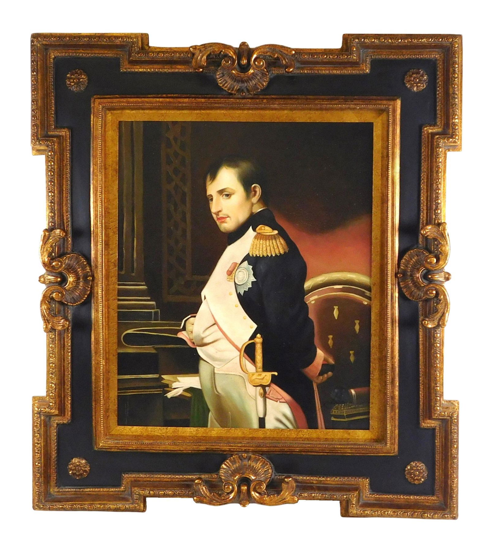 Oil on canvas portrait of Napoleon, 20th C. signed "Robin Zion", after "Portrait of Emperor Napoleon (1 of 4)