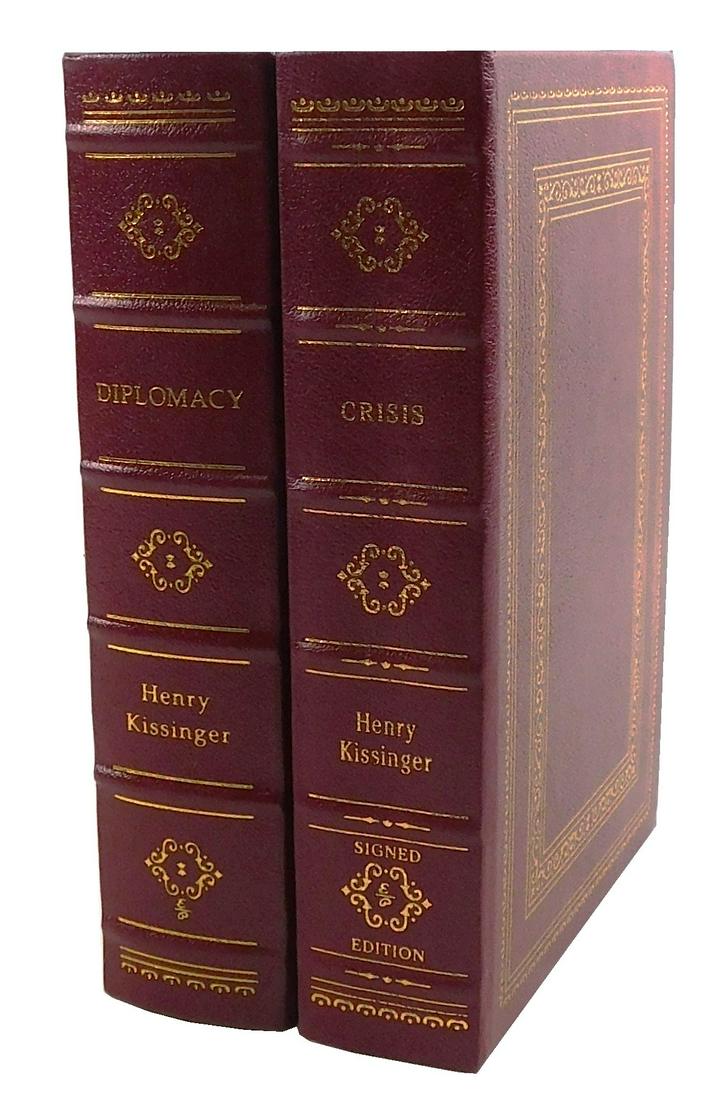 BOOKS: Two by Henry Kissinger, "Crisis" and "Diplomacy", Easton Press, Norwalk, CT. 1994 and 2003. (1 of 5)