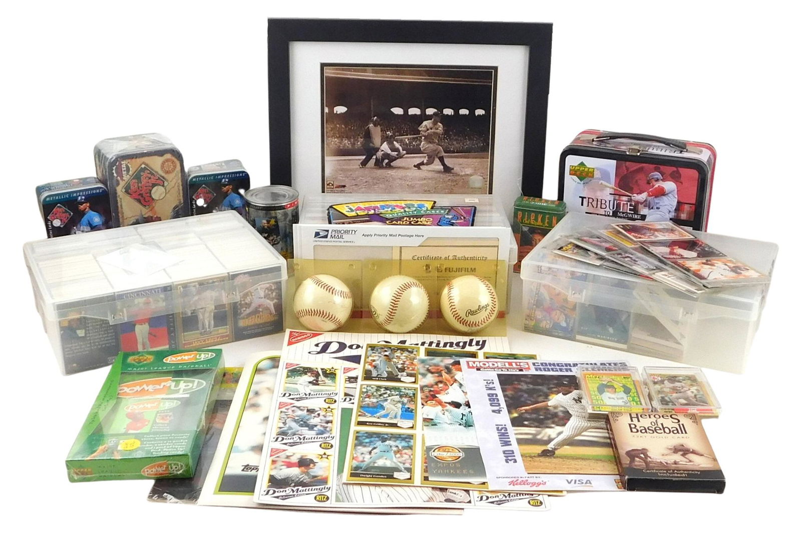 BASEBALL: Collection of Topps, Fleer, Pacific, and Upper Deck cards, 1995-1997, other baseball items (1 of 4)