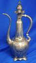 FINE SILVER: Martele for Gorham jeweled black coffee pot, Art Nouveau, 1899, early example of Martel