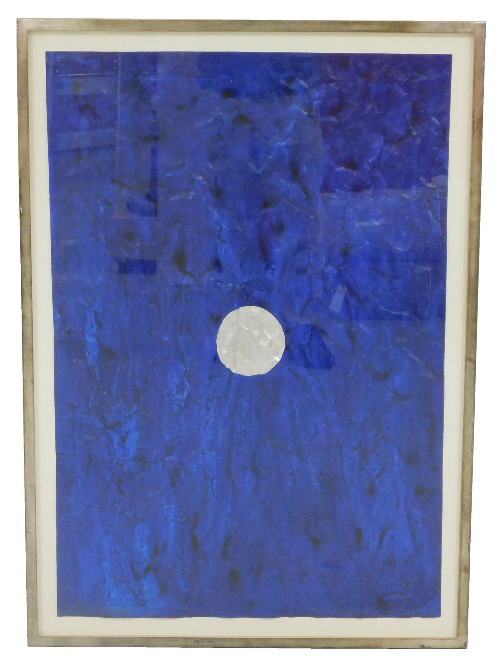 Mixed media on paper, "Little Star on the Quaron after Paulo", 2004, depicts silver leaf orb (1 of 3)