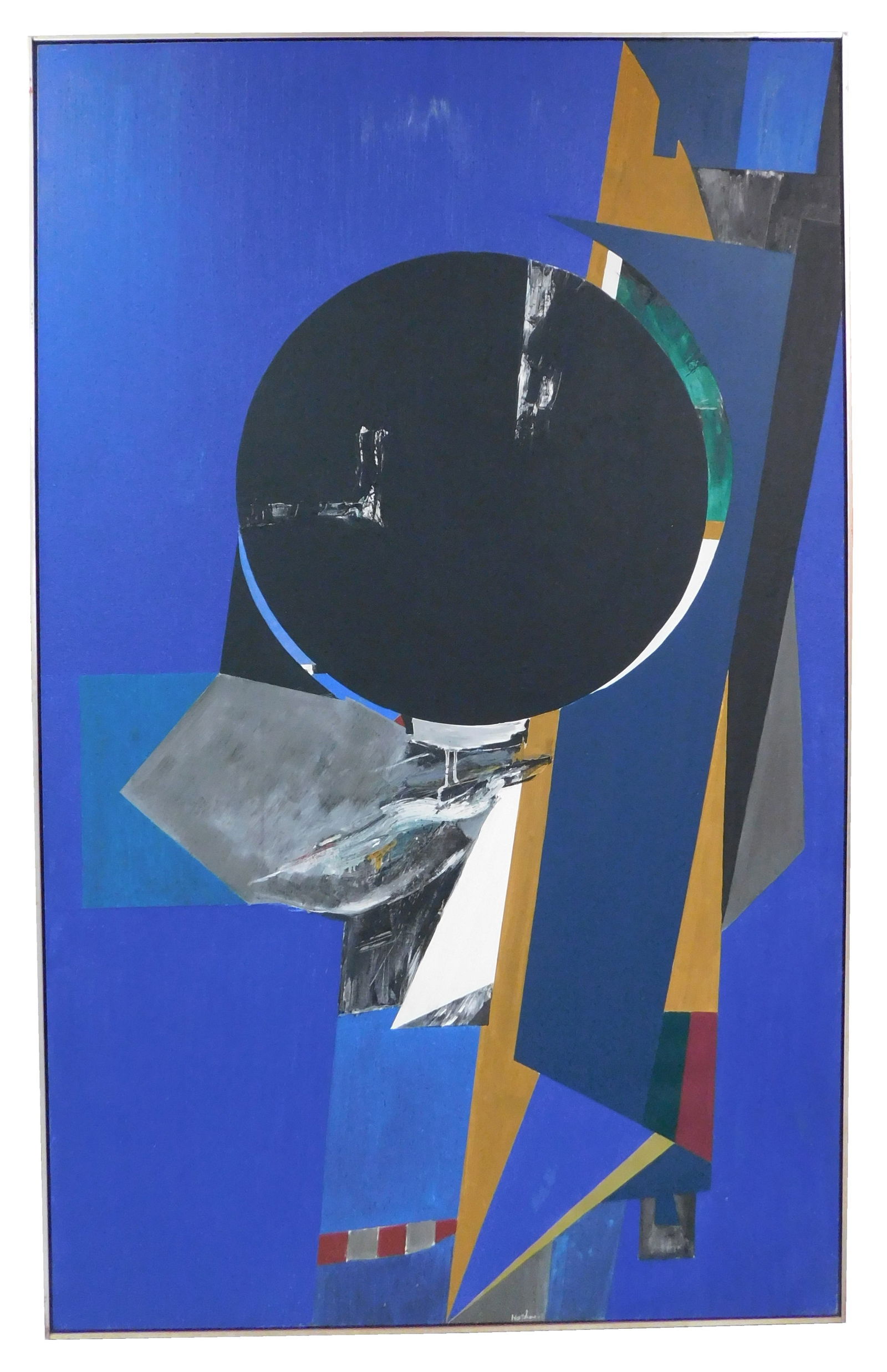 Budd Hopkins (American, 1931-2011), "Sun Black II", 1967, oil on canvas, abstract composition of (1 of 6)