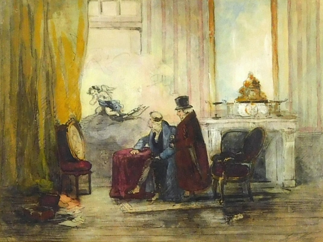 +Henry Bonaventure Monnier (French, 1799â€“1877), "La Faite de lâ€™Amour", watercolor, depicting (1 of 7)