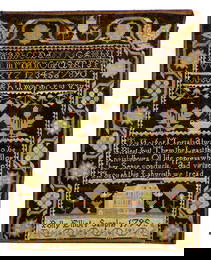 +SCHOOLGIRL SAMPLER: Mary "Polly" Elliot (American, 1776 - 1859), needlework sampler, 1795, silk on 