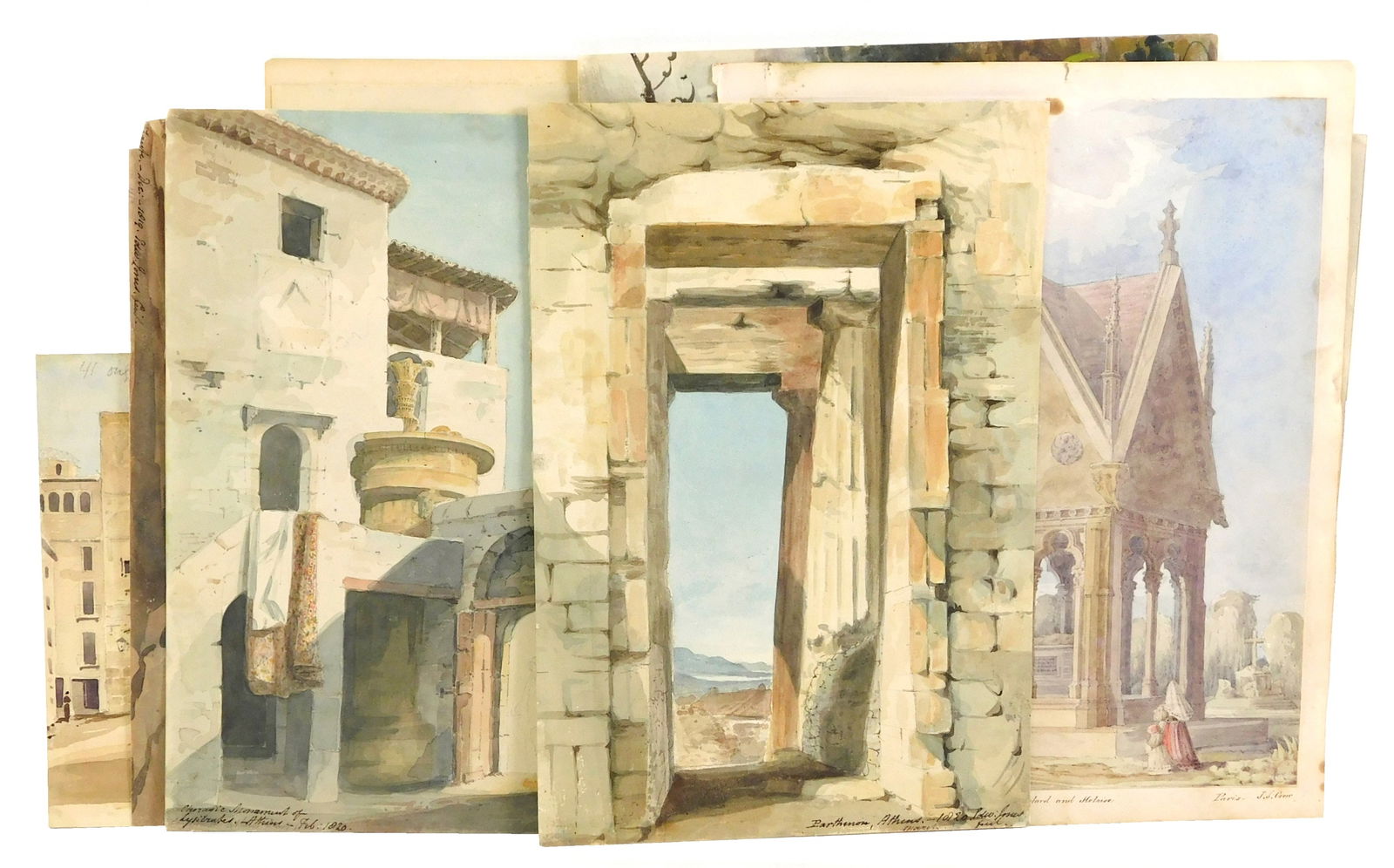 Edward Jones (British, 1775-1862), Eight scenes from France, Italy and Greece, c. 1819-1872, (1 of 4)