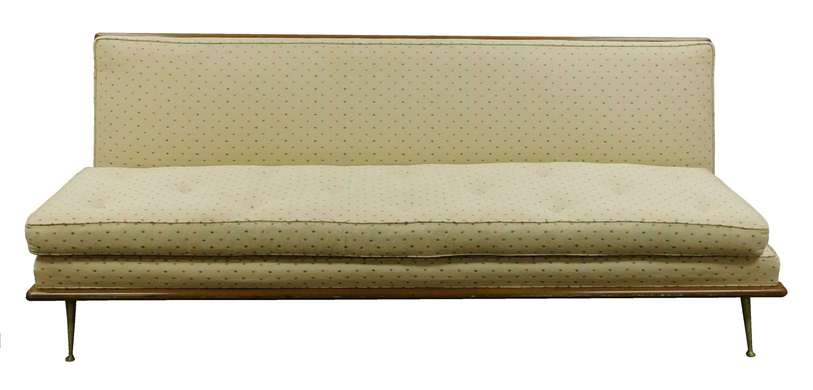 Mid-century Modern sofa, attributed to T.H. Robsjohn-Gibbings for Widdicomb (model 1727), no label (1 of 2)