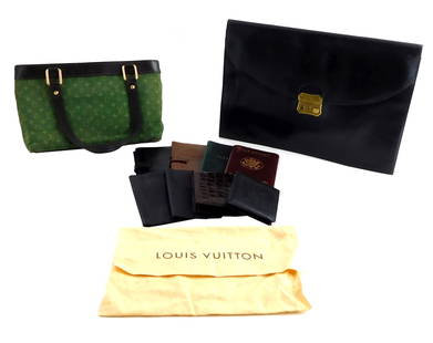 Designer: Gucci, Christian Dior, Coach Madison, Cardin, Etc., Three Purses  And Two Wallets, Auction