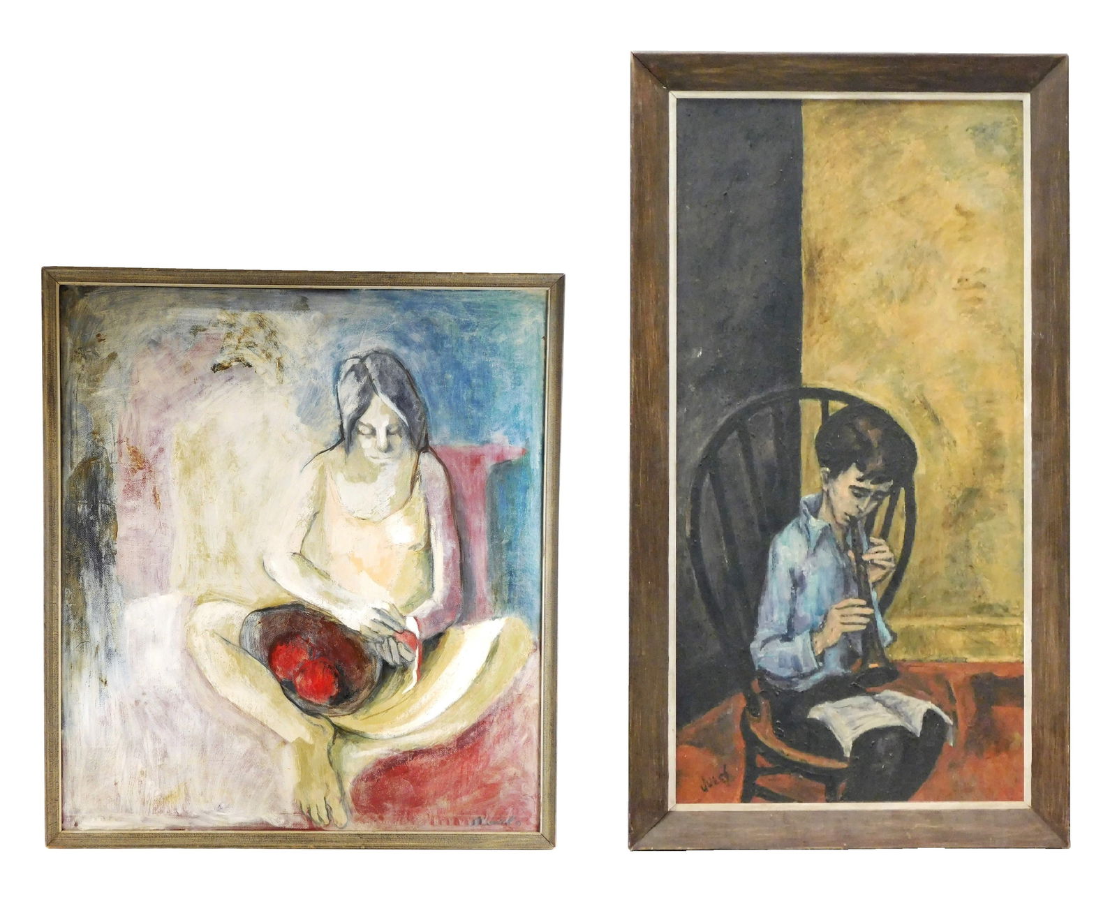 Two oils on board by Mervin M. Jules and Pat Musick, including: Pat Musick (American, b. 1926) (1 of 8)