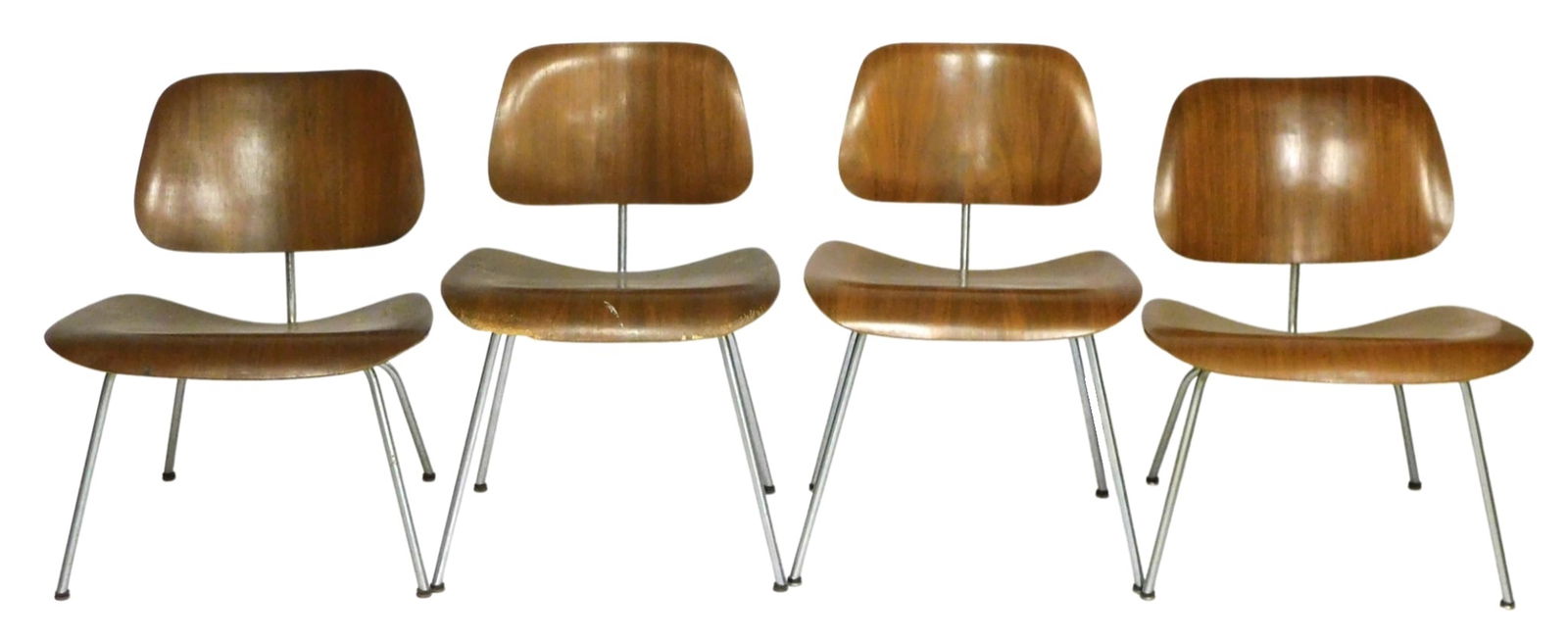 Charles Eames (1907-1978) & Ray Eames (1912-1988) for Herman Miller, four "DCM" dining chairs,, (1 of 6)
