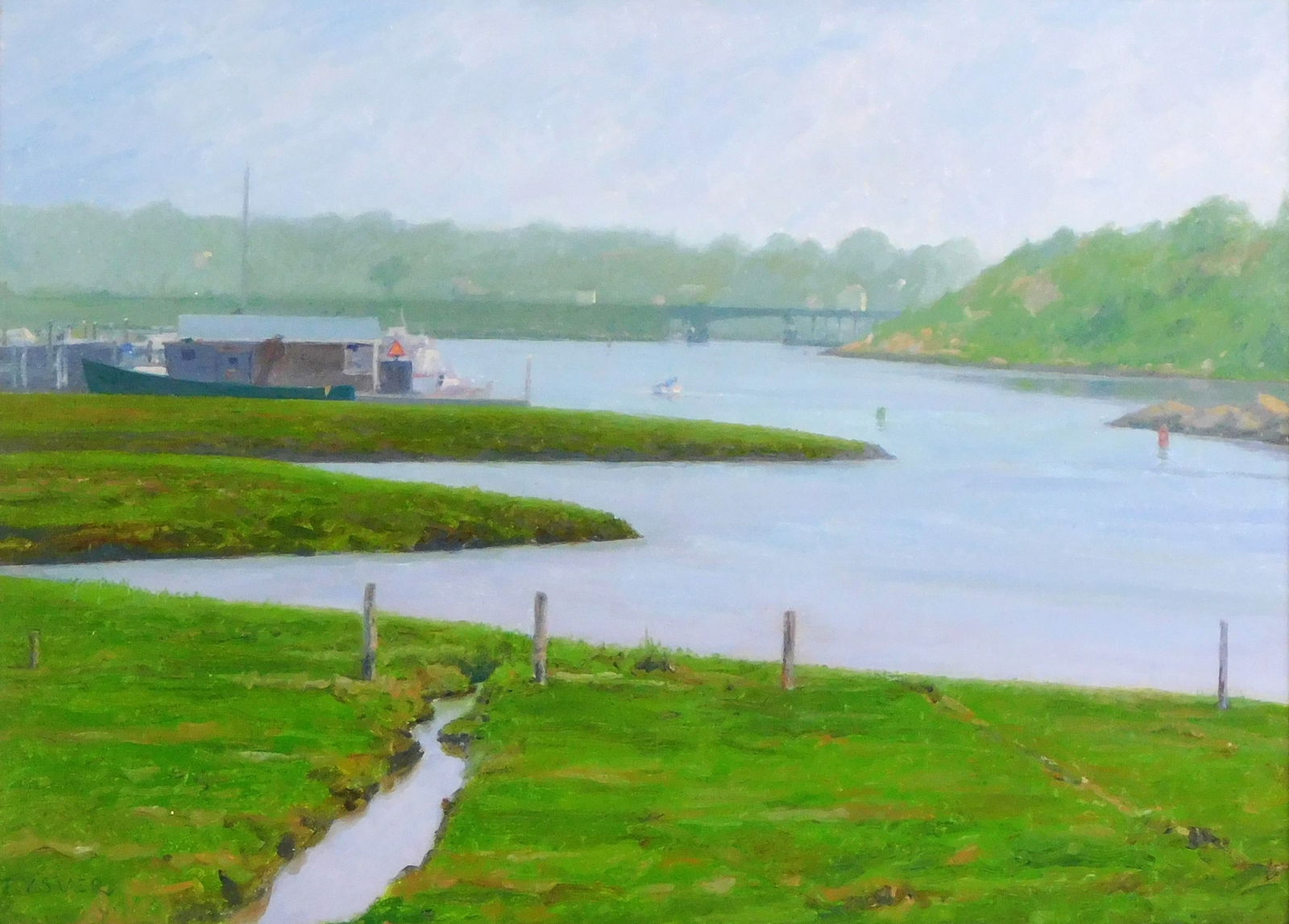 Peter Tysver (Massachusetts, 1948-) "The Annisquam River at Dun Fudgin", 1992, oil on canvas, (1 of 5)