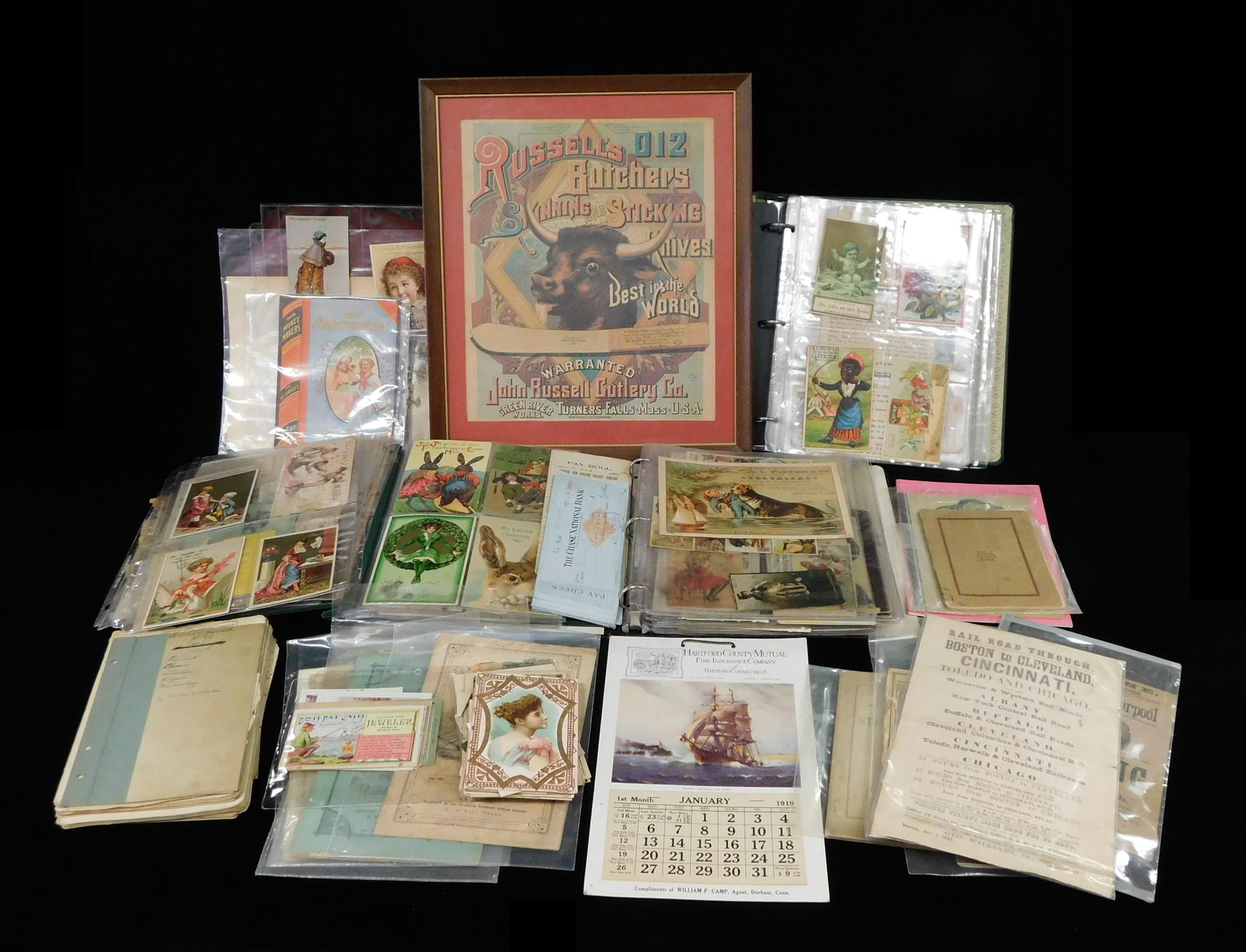 EPHEMERA: Diverse New England collection of ephemera, 1870's-1920's, 100+ pieces, including: (1 of 6)