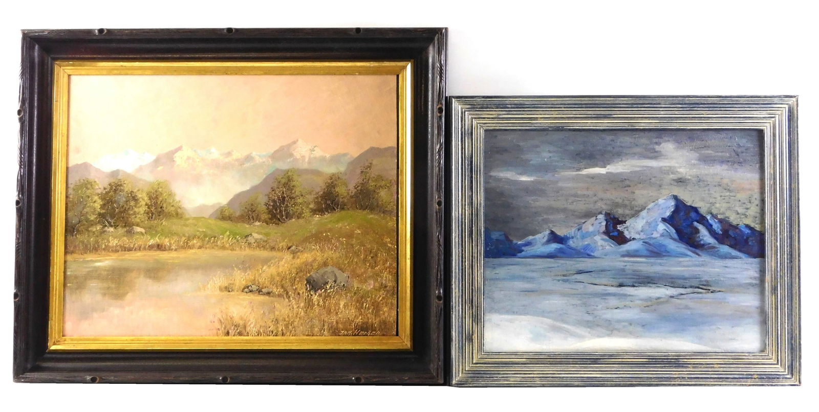 Jakob Hecker, John B. Reynolds, Two contemporary landscapes, both oil on board, including: Jakob (1 of 6)