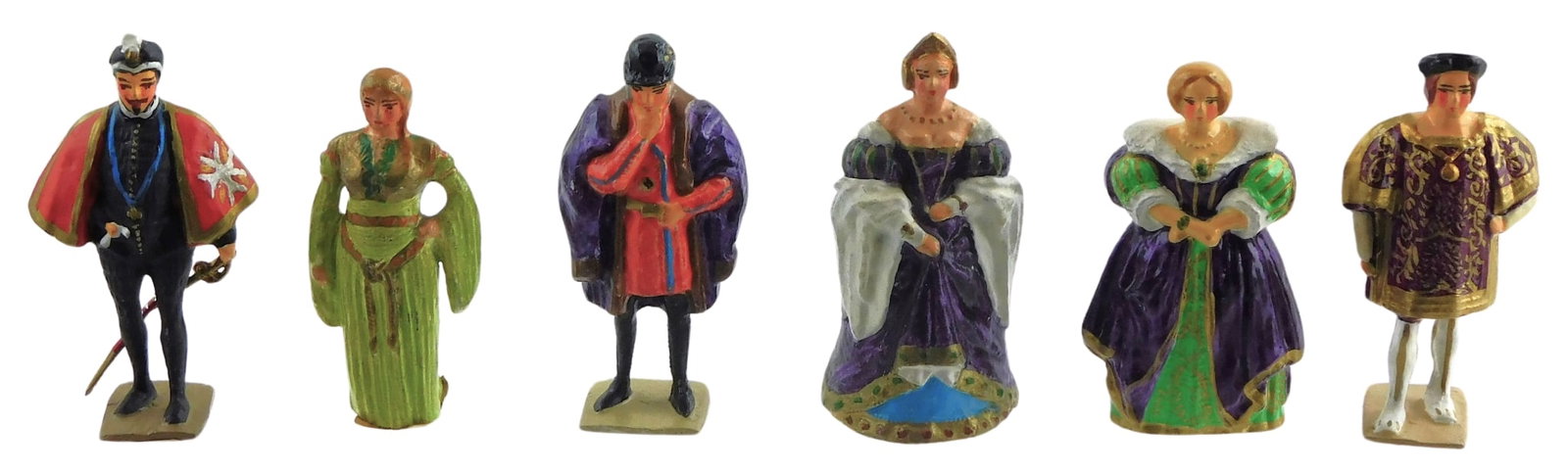 Gustave Vertunni (Italian, 1884-1953), Six hand painted miniature figures from the "History of (1 of 2)