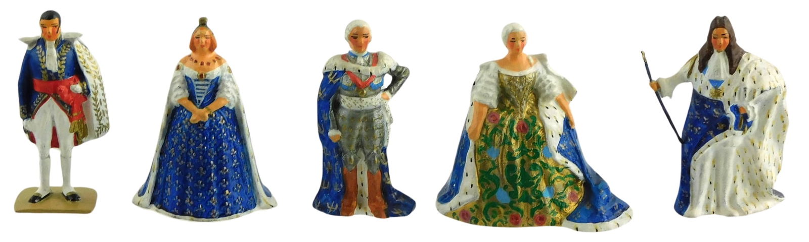 Gustave Vertunni (Italian, 1884-1953), Five hand painted miniature figures from the "History of (1 of 2)