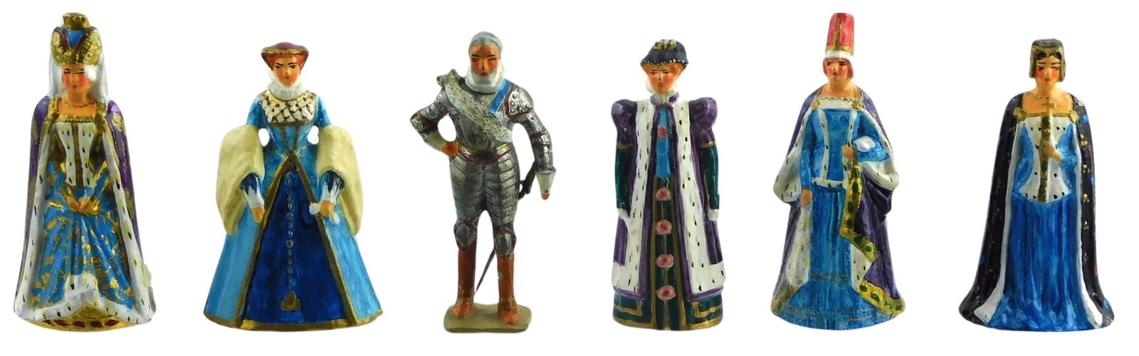 Gustave Vertunni (Italian, 1884-1953), Six hand painted miniature figures from the "History of (1 of 2)