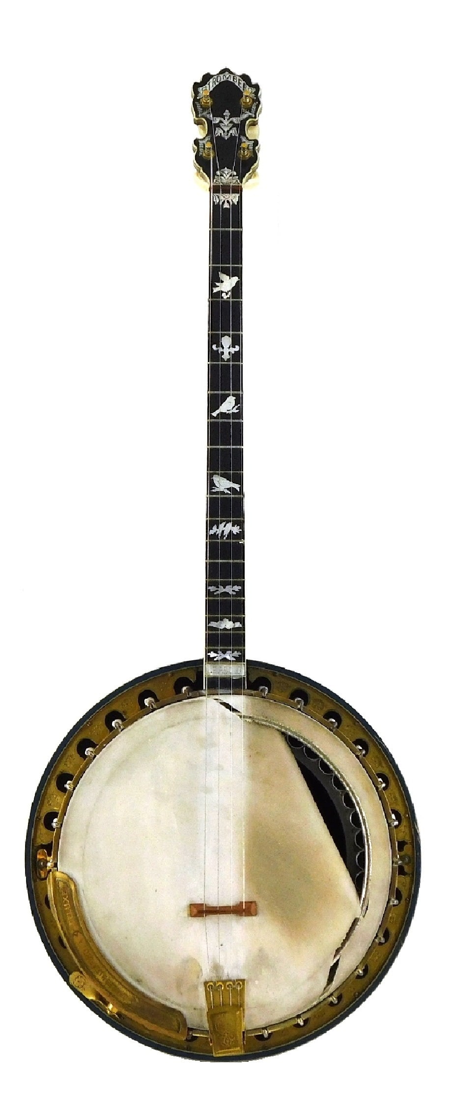 BANJO: 1920s Stromberg Deluxe Natural Tenor Banjo, likely custom made for Charles H. Learoyd Jr., 4 (1 of 8)