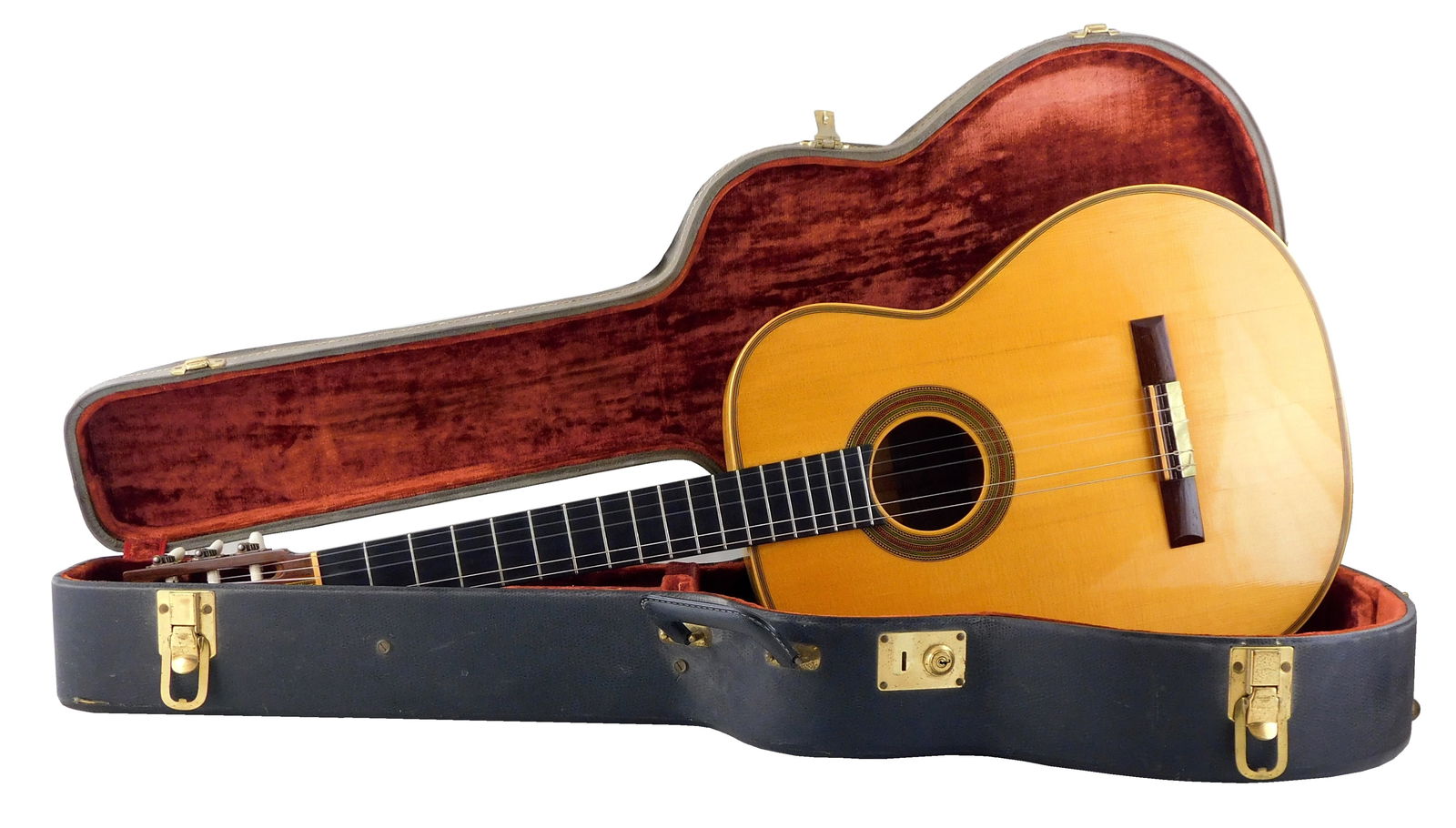 +GUITAR: 1958 Goya G-30 Classical Guitar, spruce top ebony fingerboard, mahogany/ maple neck, maple (1 of 4)