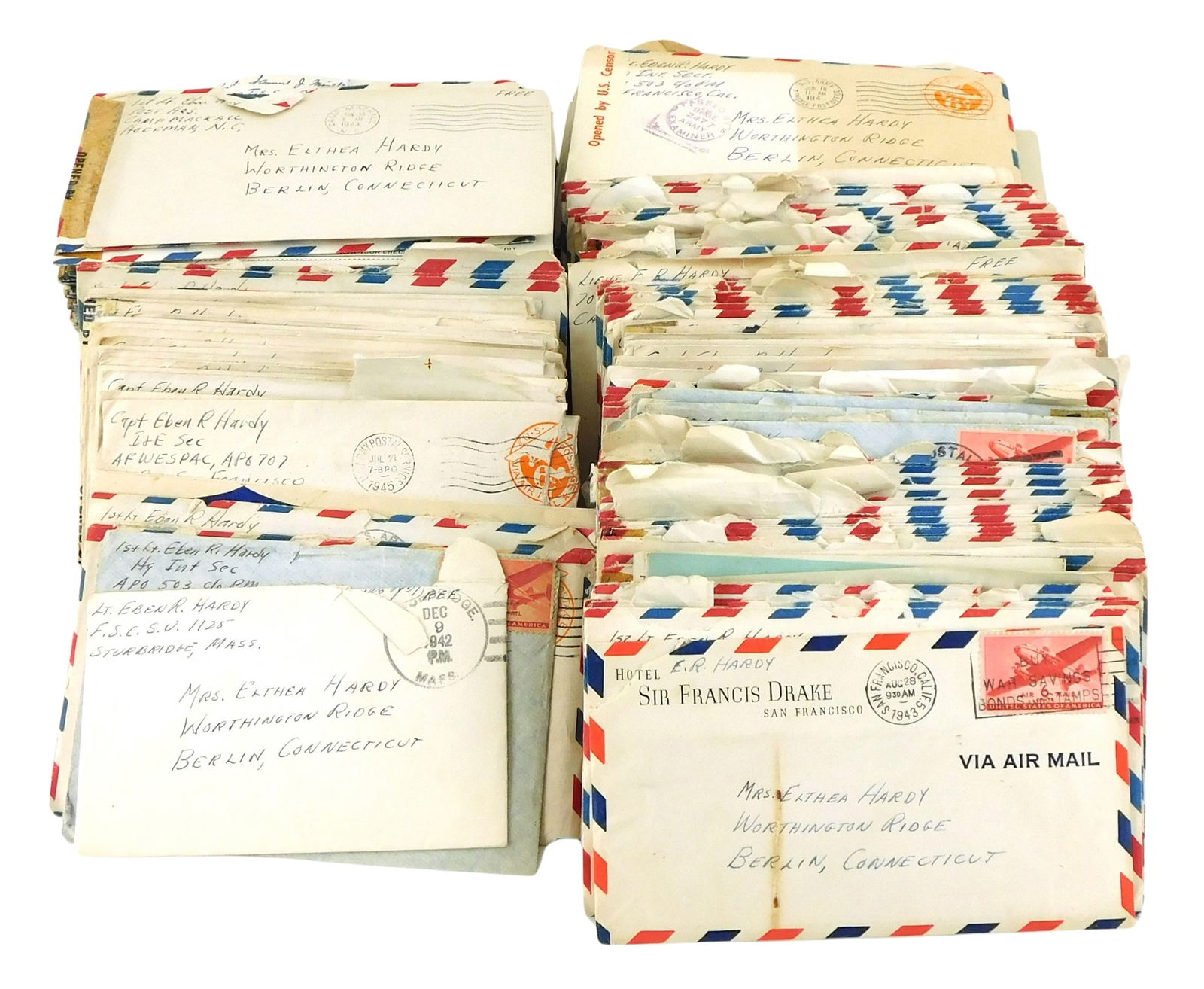 EPHEMERA: Collection of WW2 correspondence, +200 letters, all from a single family, c. 1940-1945, to (1 of 4)