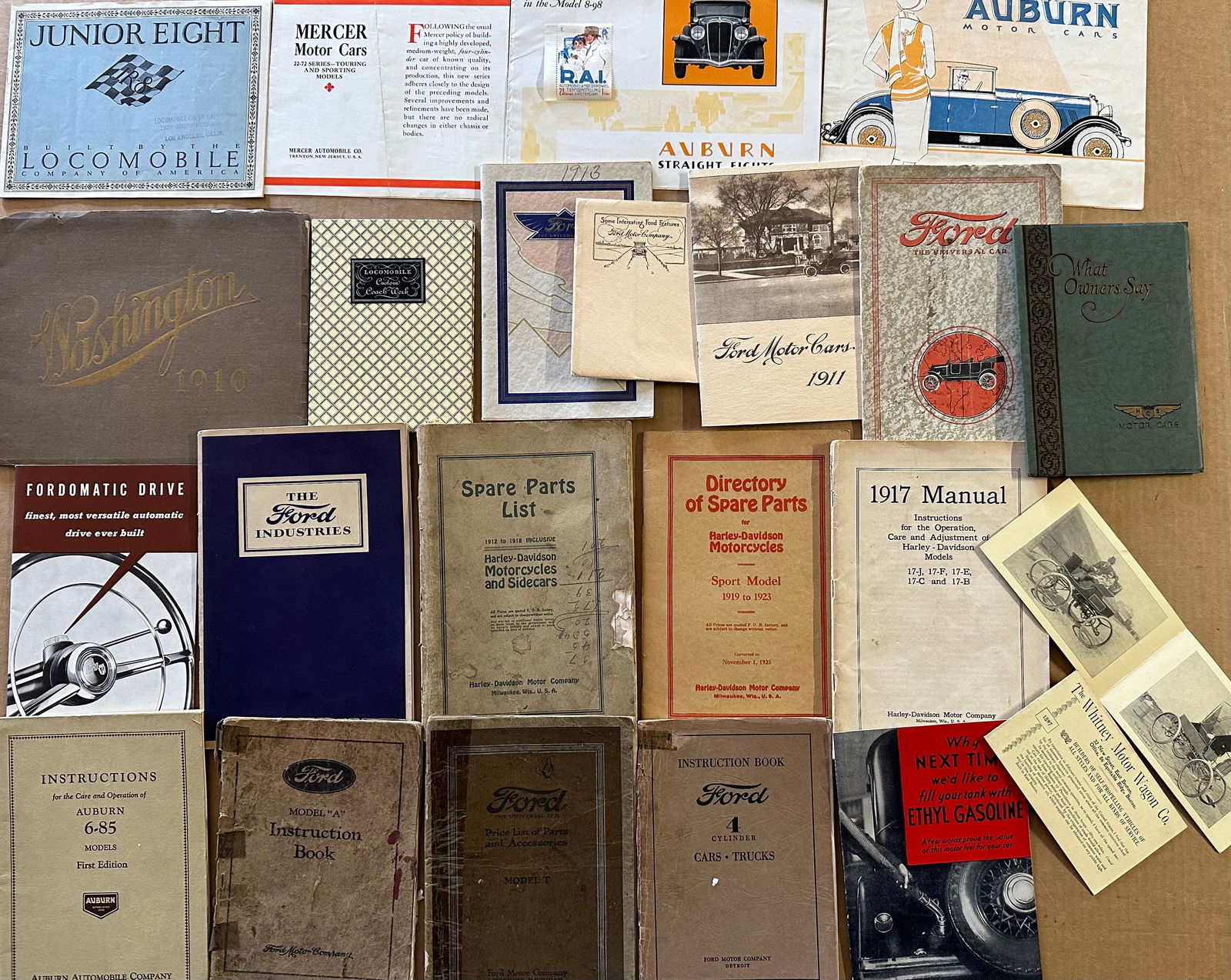 Misc US related items from 1987 to the 1970’s - twelve brochures, nine manuals incl three (1 of 3)