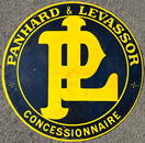 Panhard and Levassor dealer sign, ca 1930&#8217;s-1940&#8217;s, postwar cars were called Dyna