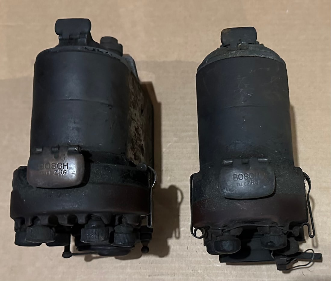 Two Bosch magnetos, four cylinder ZR 4, six cylinder ZR 6, used condition, [NOTE: SHIPPING AND PICK (1 of 3)