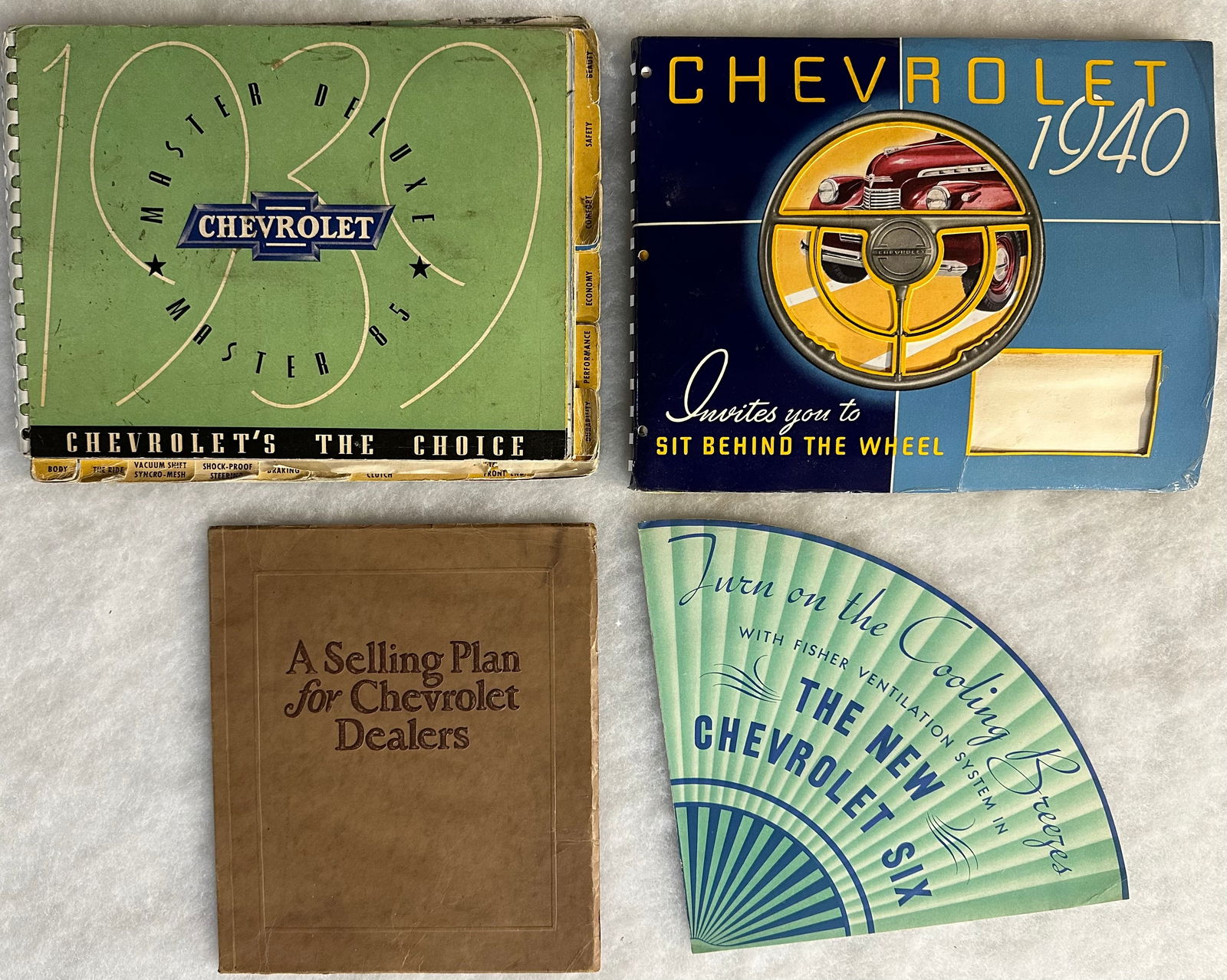 Four items - 1939 and 1940 Chevrolet dealer albums, 1925 Chevrolet Selling Plan For Dealers, ca (1 of 3)