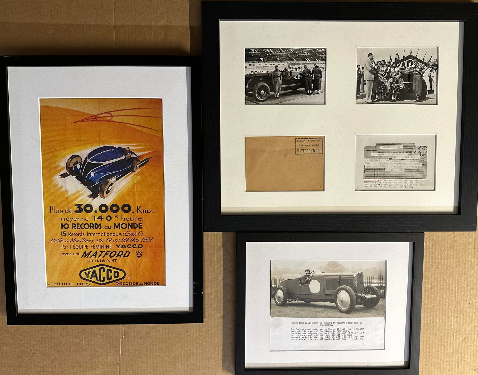 1937 Yacco (French) Ford V 8 - Matford Endurance run photo essay and poster (notice 1937 Ford grill (1 of 4)
