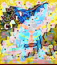 +George Rodrigue (American / Louisiana, 1944-2013), "Untitled (P-7)", mixed media on silkscreen,