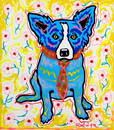 +George Rodrigue (American / Louisiana, 1944-2013), "Untitled (P-7)", mixed media on silkscreen,