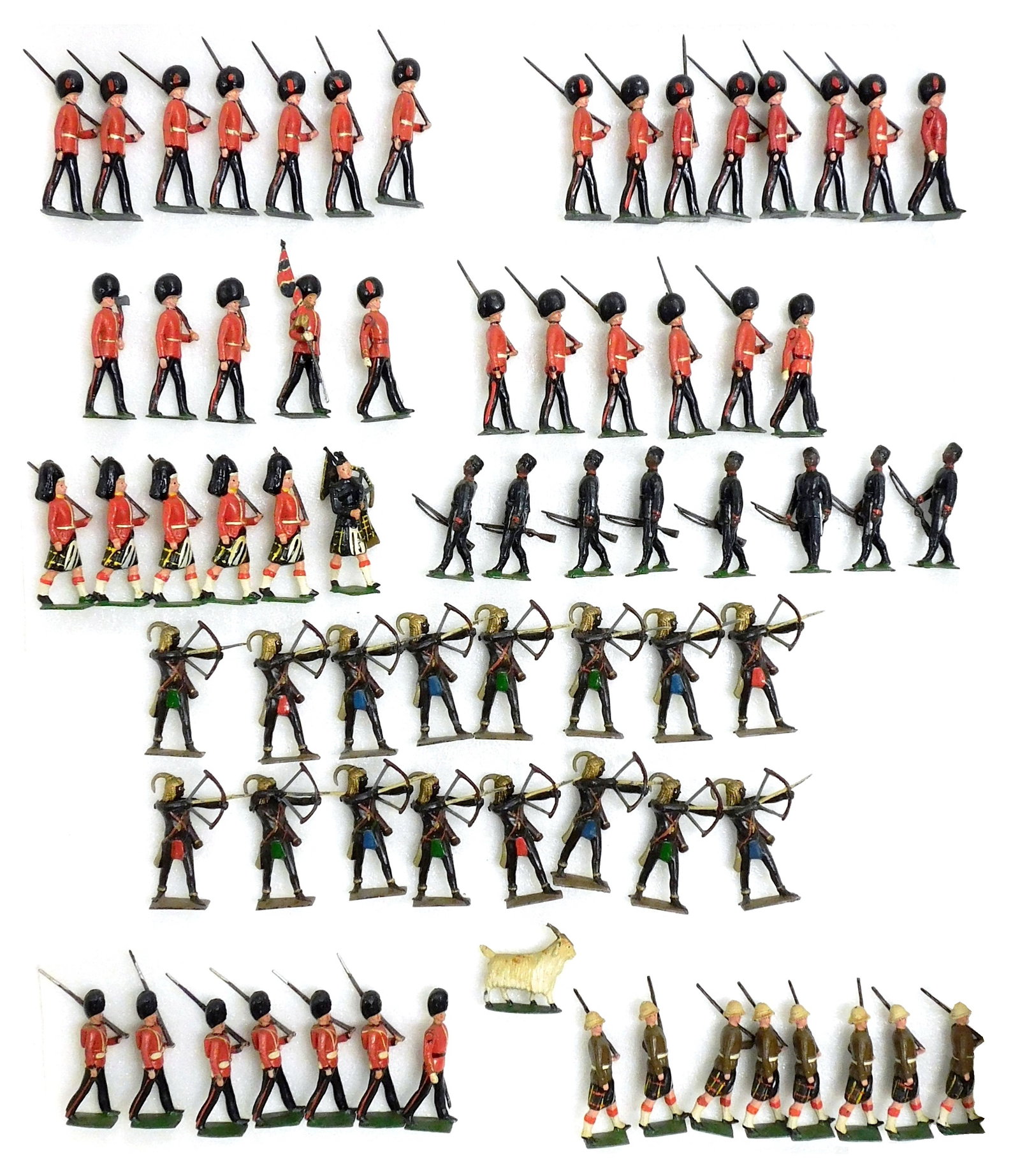 TOYS: Sixty-Six Britains Ltd. painted lead toy soldiers, early-mid 20th C., consisting of British (1 of 4)
