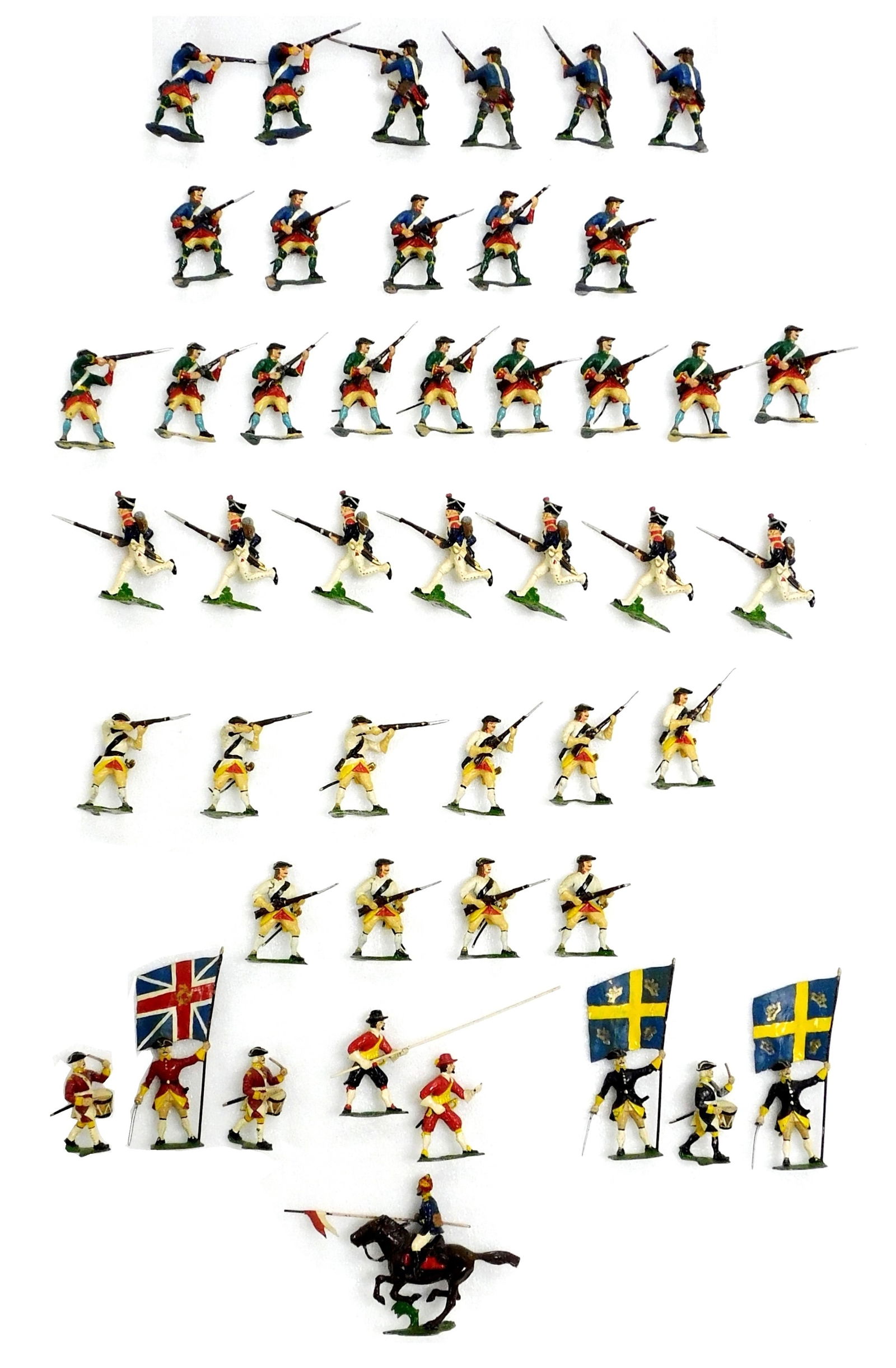 TOYS: Holger Eriksson for Authenticast, forty-seven painted lead figures, including some marked (1 of 4)