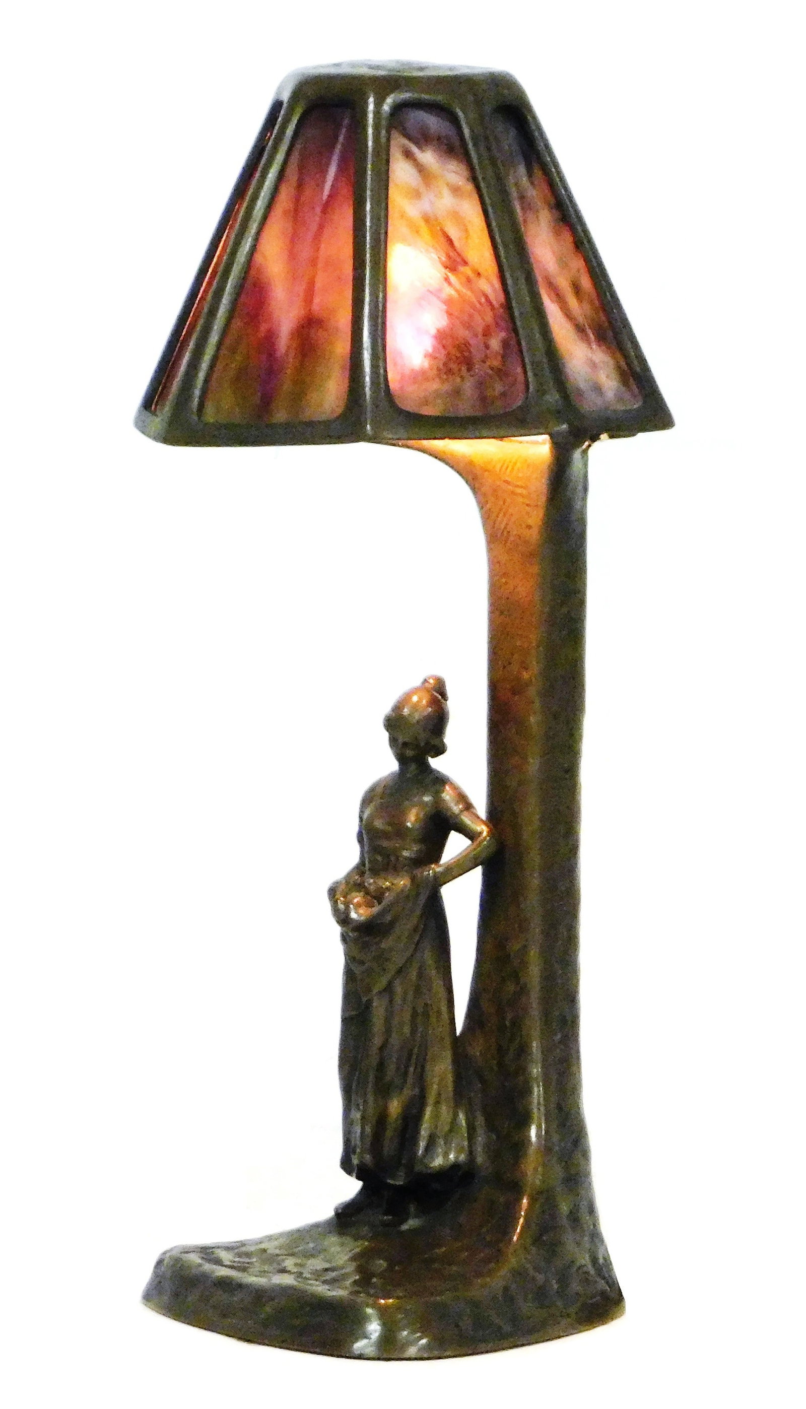 LIGHTING: Peter Tereszczuk (Austrian, 1875-1963) designed Art Nouveau table lamp, early 20th C., (1 of 5)