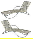 Walter Lamb (American, 1900-1989) pair of "S Chaise Lounge Chairs", model C-4700, manufactured by