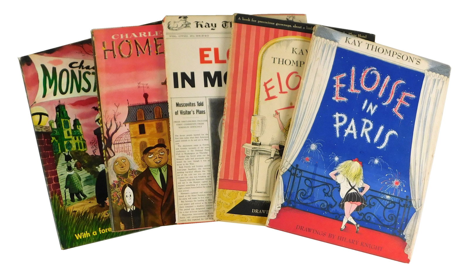 BOOKS: Kay Thompson, [three Eloise titles, two first editions], folio, illustrations by Hilary (1 of 3)